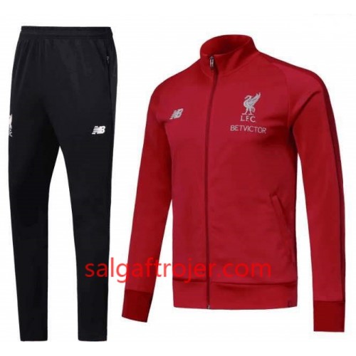 Liverpool Træningsjakke Dragt Rød 2018-2019 Liverpool Træningsjakke Dragt Rød 2018-2019